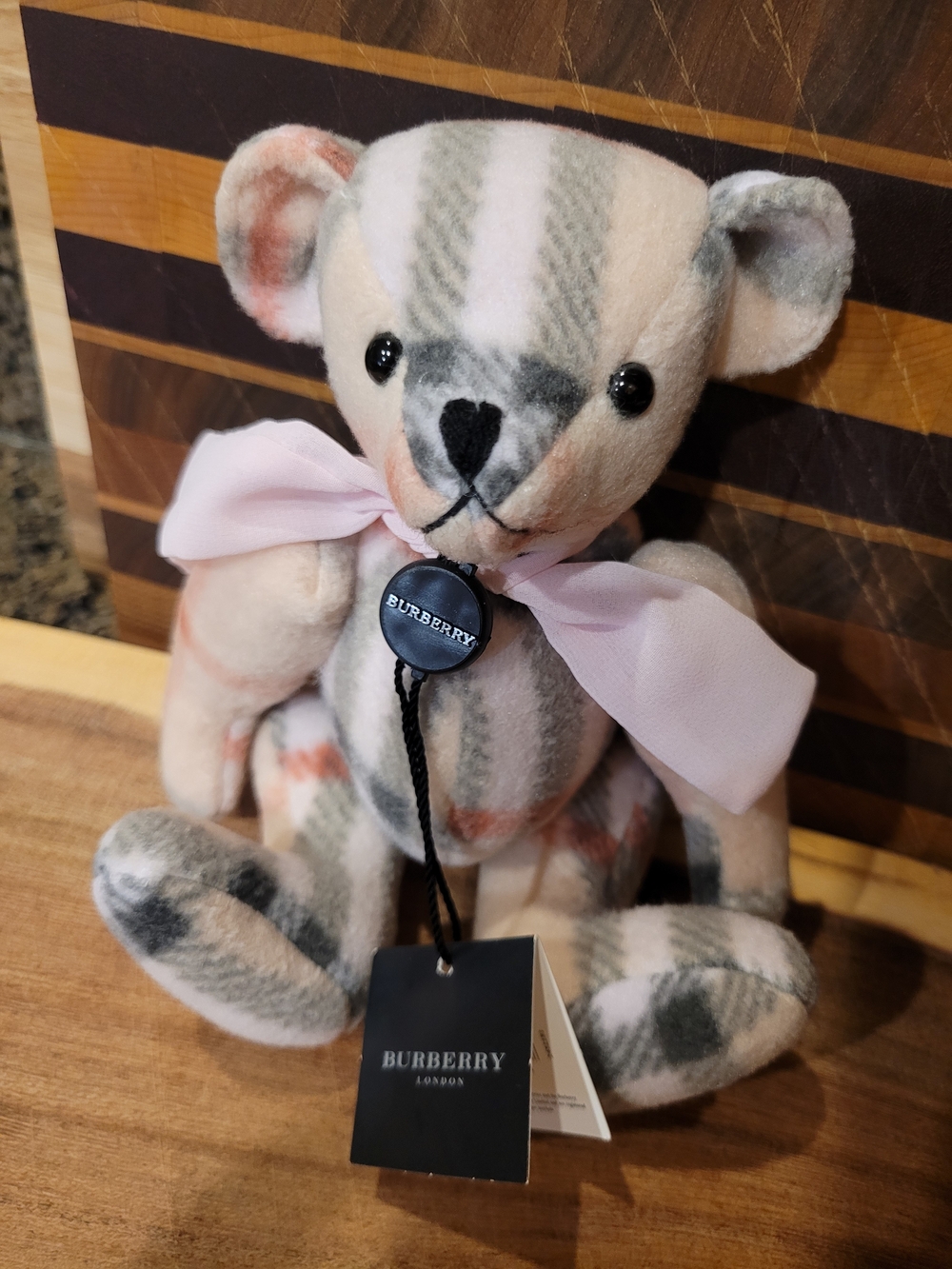 Burberry Limited Edition Plush Bear in Pastel Check NWT